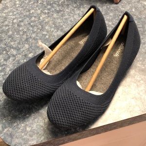 allbirds Navy Knit Ballet Flats